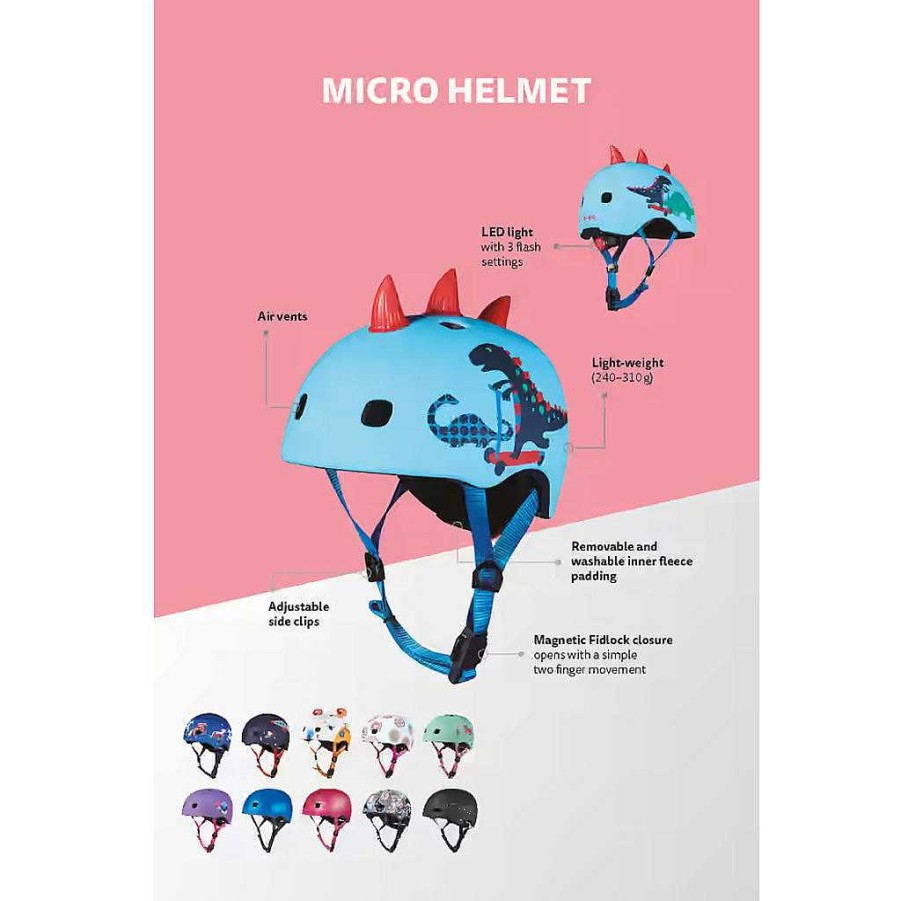 Plays Micro Scooter Scooters | Micro Helmet 3D Dragon