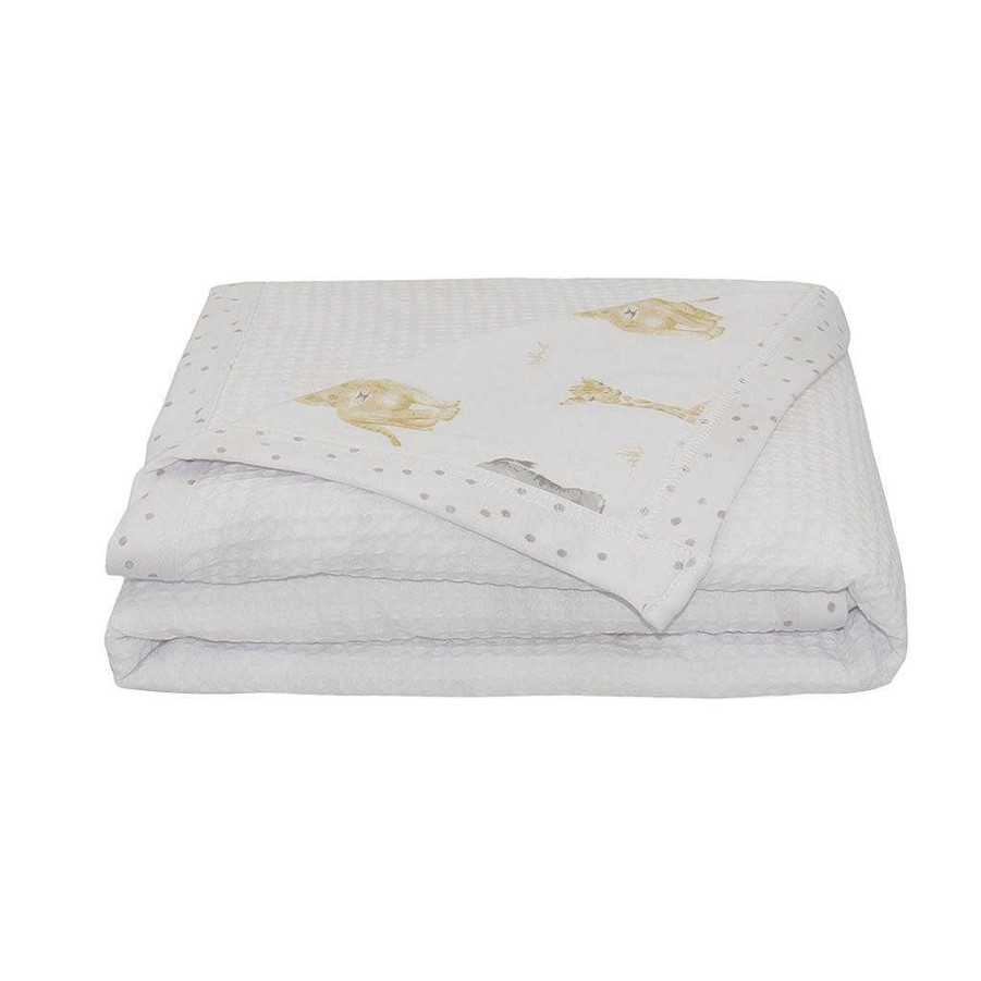 Sleep Living Textiles | Living Textiles Cot Waffle Blanket - Savanna Babies