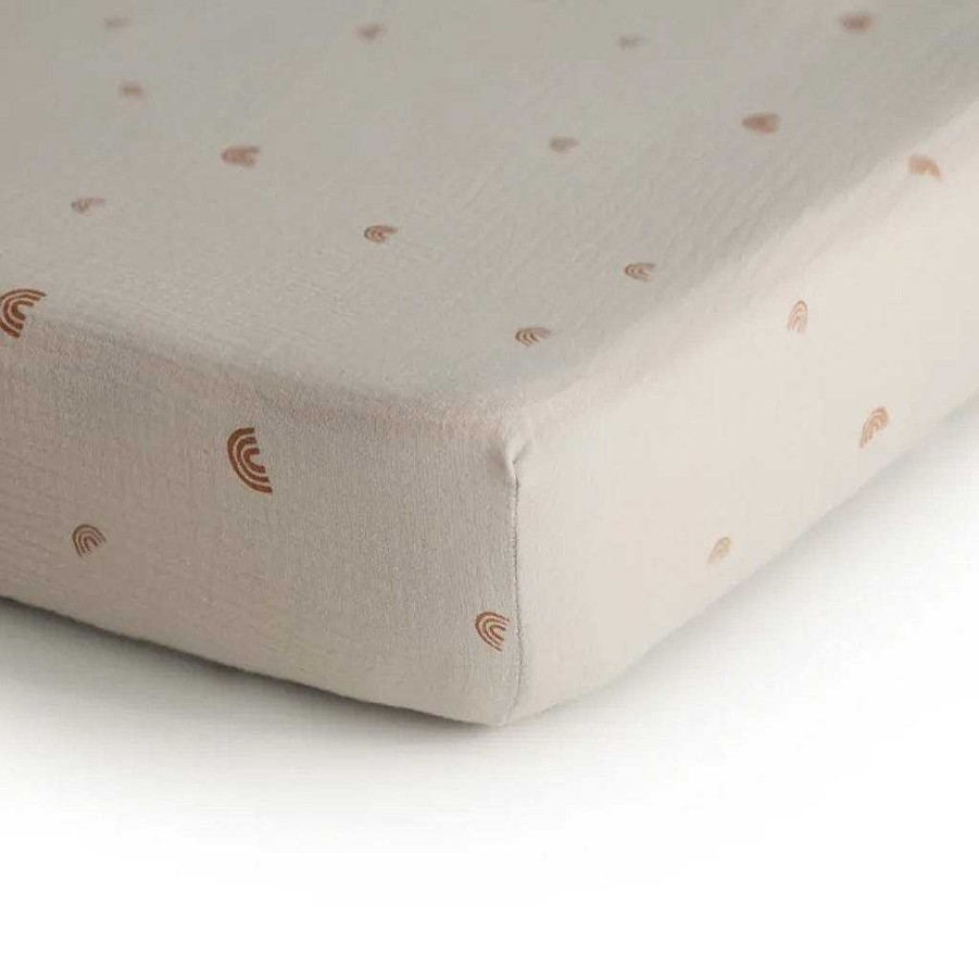 Sleep Mushie | Mushie Muslin Crib Sheet - Medium (120×60X20 Cm)