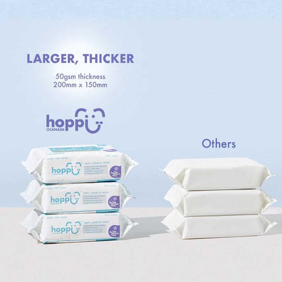 Poop Hoppi Baby Wipes | Hoppi Baby Wet Wipes [Bundle Of 3] (3X80 Wipes)