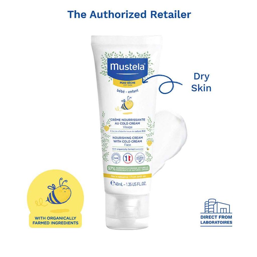 Mother Mustela Skin Care | Mustela Nourishing Cream With Cold Cream (Face) 40Ml