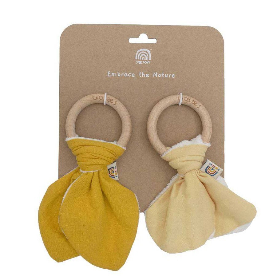 Bath sæson | Saeson Natural Wooden Ring Teether