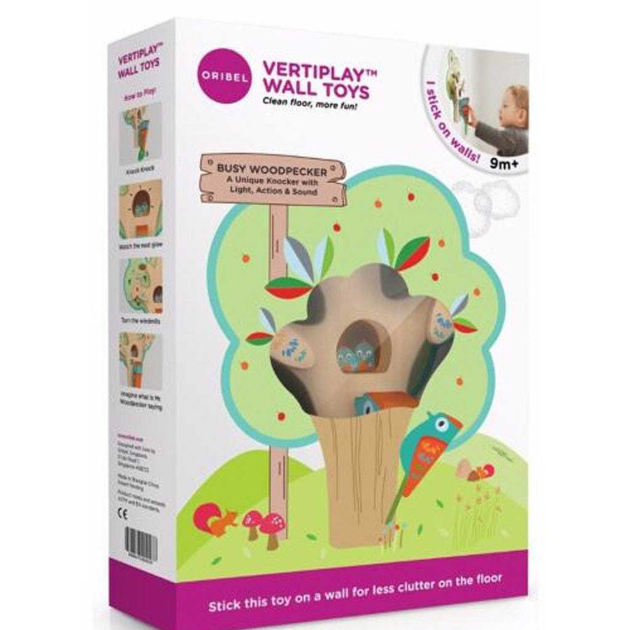 Sleep Oribel | Oribel Vertiplay Wall Toys - Busy Woodpecker