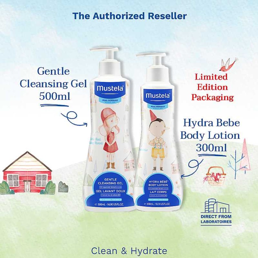 Bath Mustela Body Creams & Lotions | Mustela Fairy Tale Gentle Cleansing Gel & Body Lotion Bundle