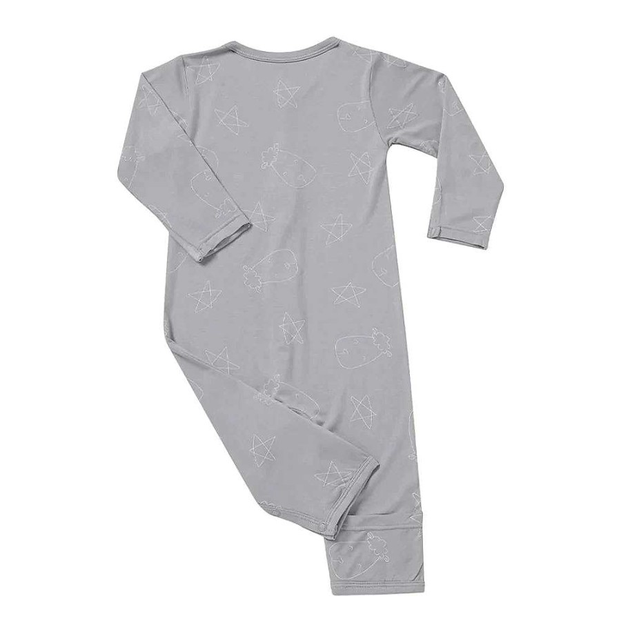 Dress Baa Baa Sheepz | Baa Baa Sheepz Romper Cute Big Star & Head - Grey