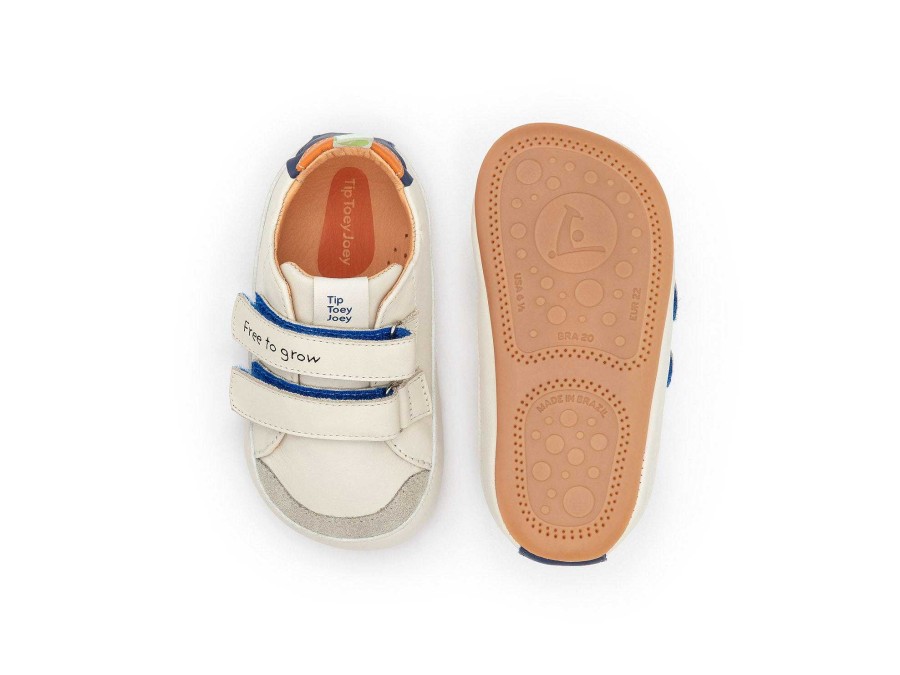 Dress Tip Toey Joey Shoes | Tip Toey Joey Toddler Sneaker Bossy Play - Tapioca/Tangerine/Deep Ocean